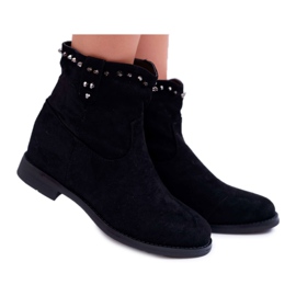 SEA Women's Boots On Wedge Flat Heel Warm Over The ankle Black Deminis SEA Women's Boots On Wedge Flat Heel Warm Over The ankle Black Deminis