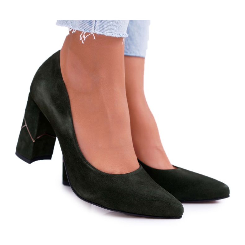 Women's Pumps Laura Messi Suede Olive 2050 Tiffany green Women's Pumps Laura Messi Suede Olive 2050 Tiffany green