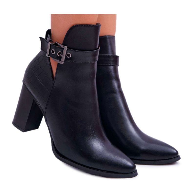 Women's Boots On High Heel Black Getren