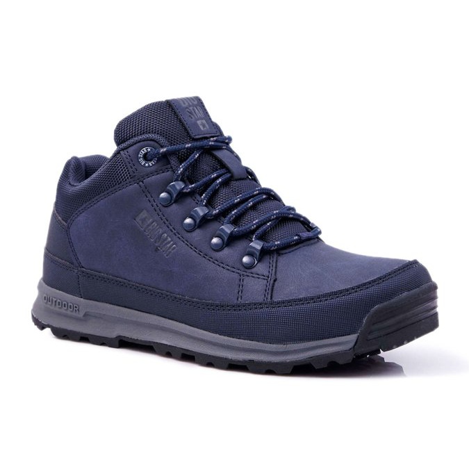 Men's Trekking Shoes Big Star High Outdoor Granat EE174466 blue Men's Trekking Shoes Big Star High Outdoor Granat EE174466 blue