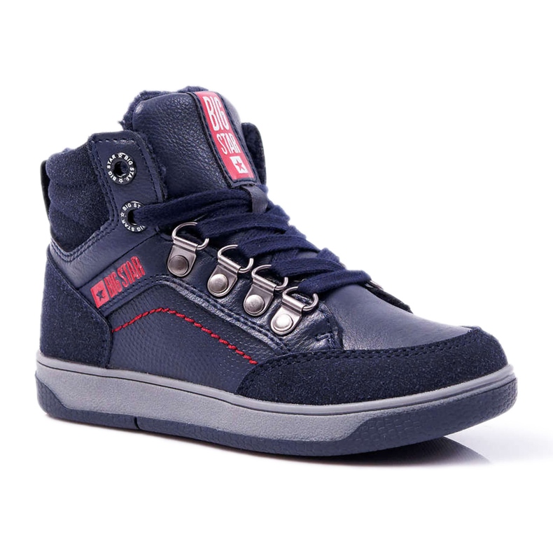 Children's Boy's Shoes Sneakers Big Star Sheepskin Navy Blue EE374088