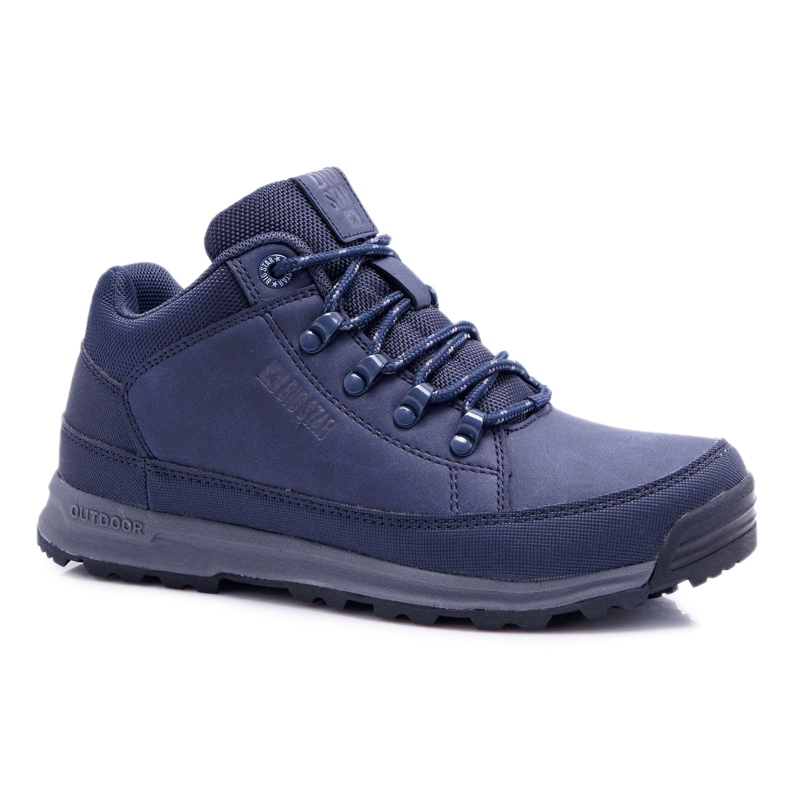 Youth Trekking Shoes Big Star High Outdoor Navy Blue EE274817