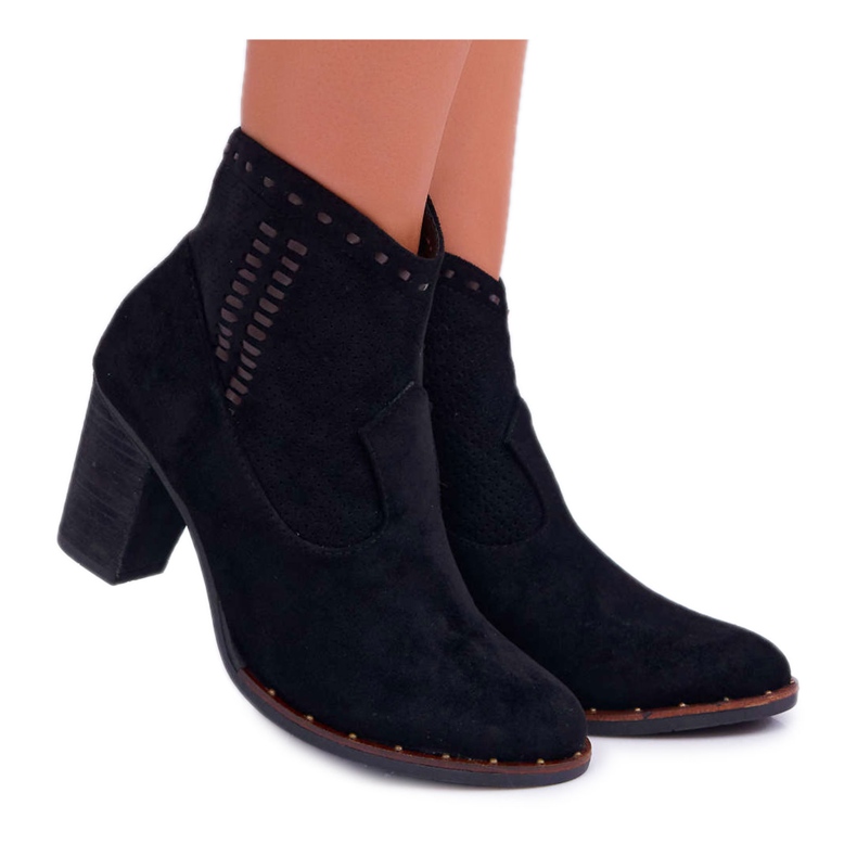 FP1 Women's Boots On Heel Suede Black Westema