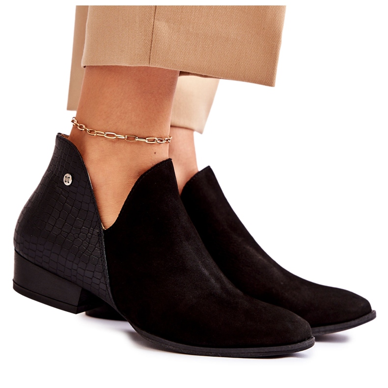 Women's Flat Boots Maciejka Leather Black 04091-62 / 00-5 Women's Flat Boots Maciejka Leather Black 04091-62 / 00-5