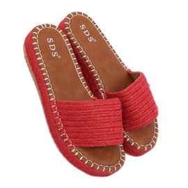 Red espadrilles slippers 7970-PL Red