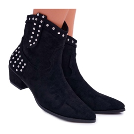 FP1 Women's Cowboy Boots Flat Heel Black Fine FP1 Women's Cowboy Boots Flat Heel Black Fine