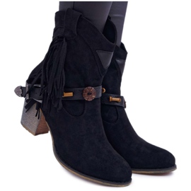 Women's Boots Cowboy boots with a buckle Black Marciapo