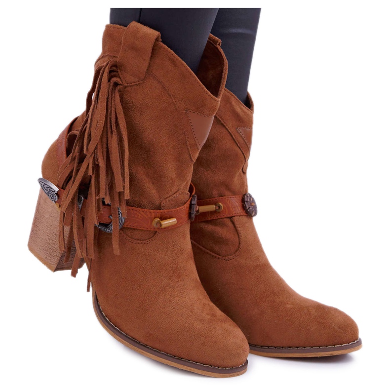 Marciapo Brown Cowboy Boots with a buckle