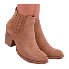 FRID Women's Boots On High Heel Suede Beige Gomen