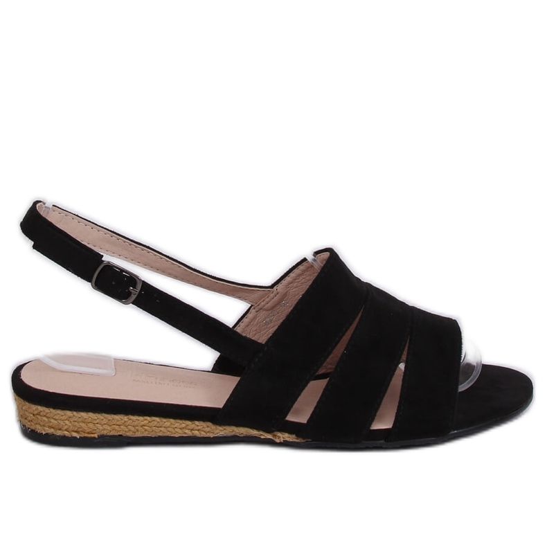 Black sandals espadrilles 9291 Negro