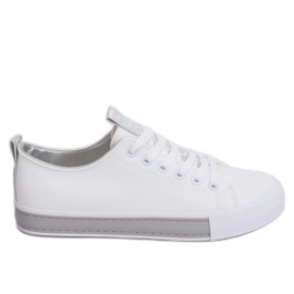 Women's white and gray sneakers R13YD1388-11 Gray grey