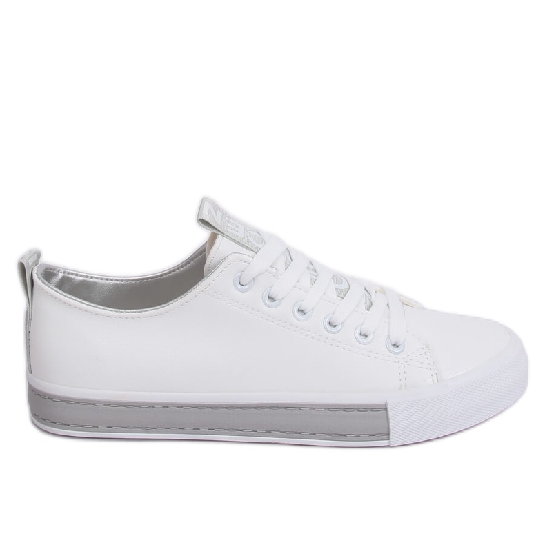 Women's white and gray sneakers R13YD1388-11 Gray grey