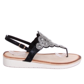 Black sandals 7887-PL Black
