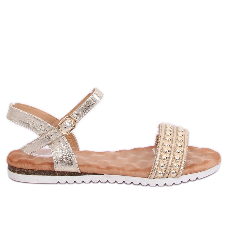 Gold women's sandals HT-68 Gold golden