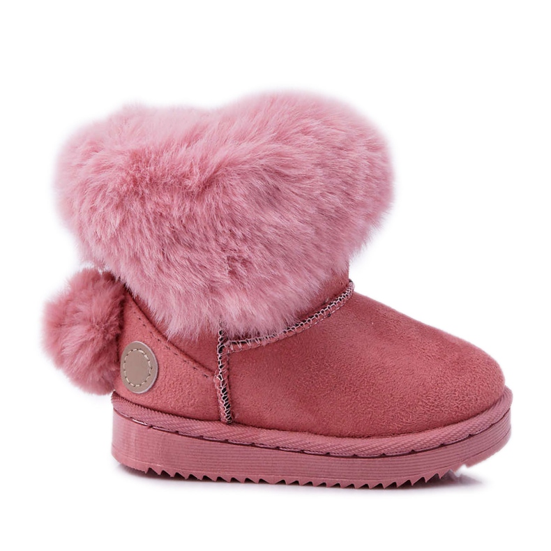 FRROCK Children's Snow Boots with Fur Pink Kiks