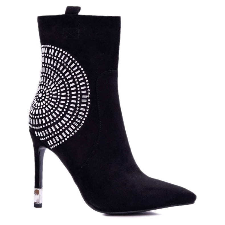 HAN Women's Boots On High Heel Black Fashionable