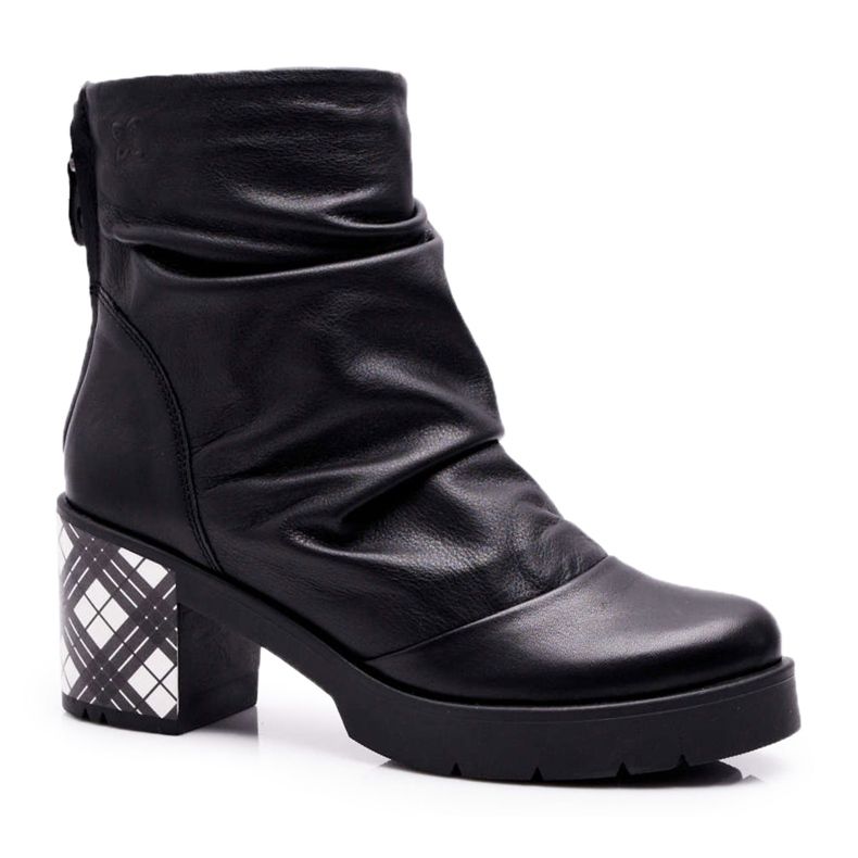 Women's Leather Maciejka Boots Black 04216-01