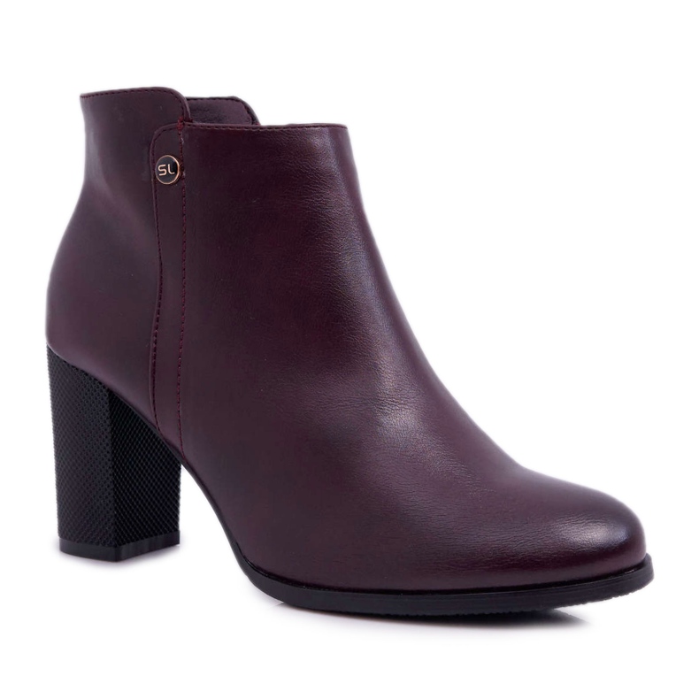 Women's Boots On High Heel Sergio Leone Burgundy BT518 red