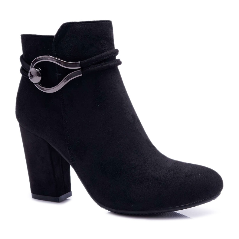 Women's Boots On High Heel Suede Tola S.Barski black