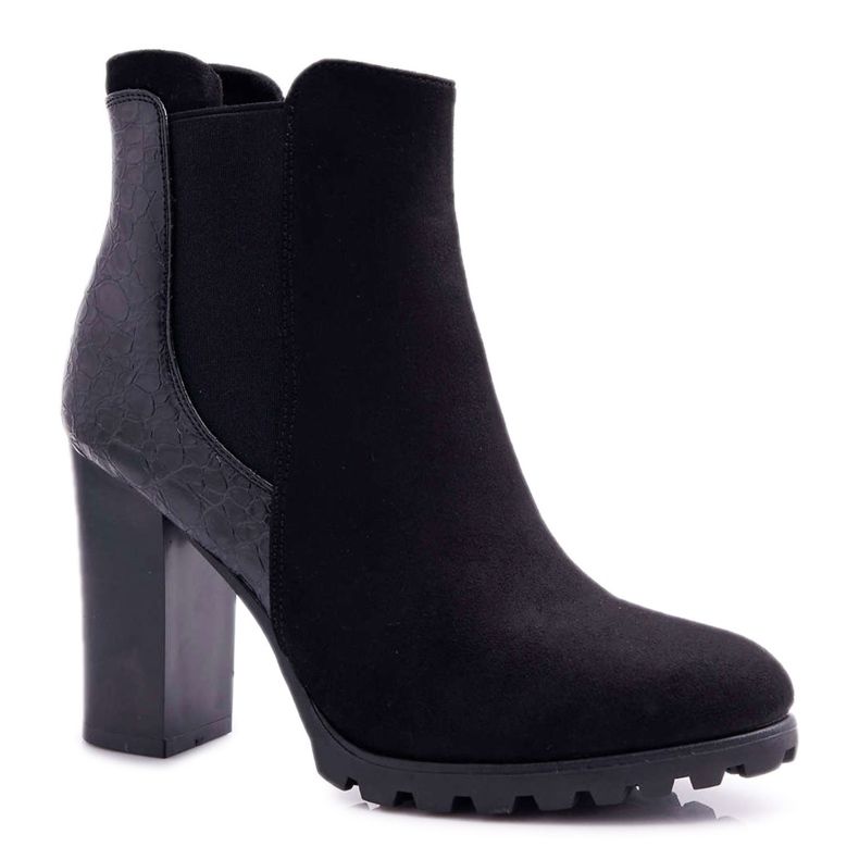 Women's Boots On High Heel Black Mondego