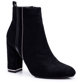 FE1 Women's Boots On High Heel Black Domeno