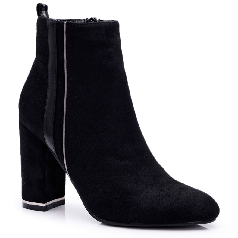 FE1 Women's Boots On High Heel Black Domeno