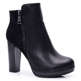 FE1 Black Malma women's boots on a high heel