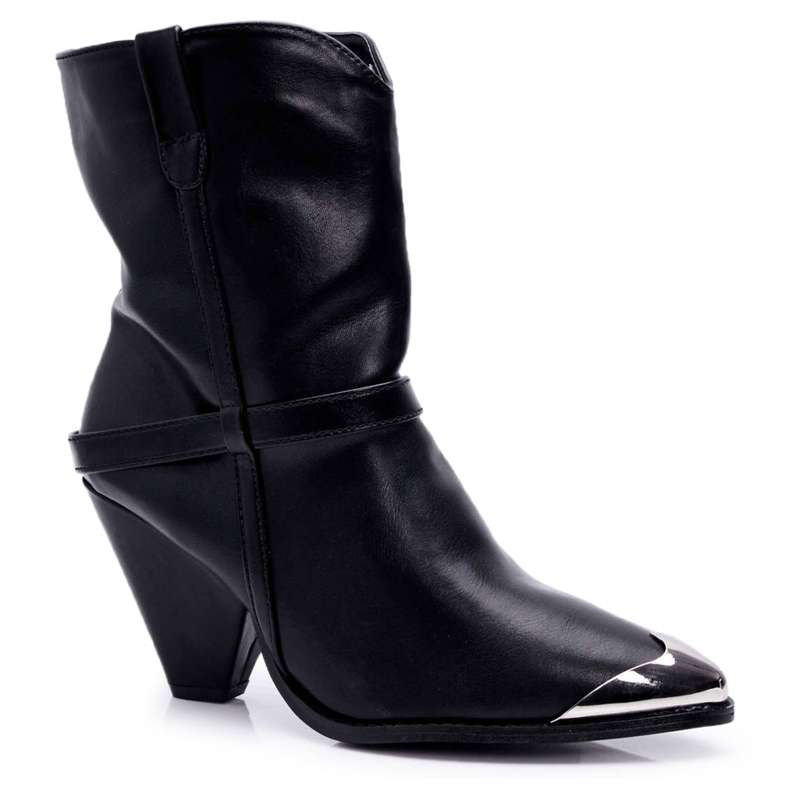 FRJ Women's Boots On A Heel Black Make Feel