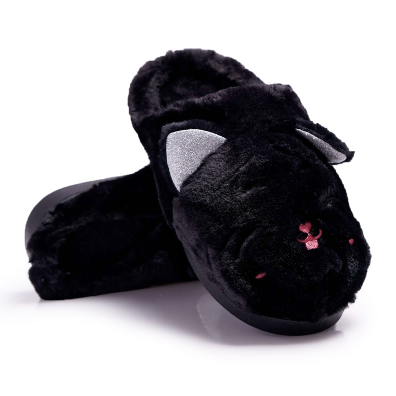 Women's Slippers Cats with Ears Black Sleppyhead Women's Slippers Cats with Ears Black Sleppyhead