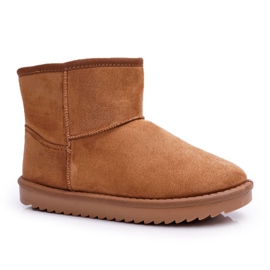 FRJ Women's Warm Snow Boots Camel Puffen brown