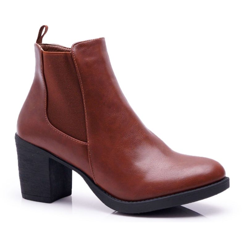 Women's Boots On High Heel Brown Ergost