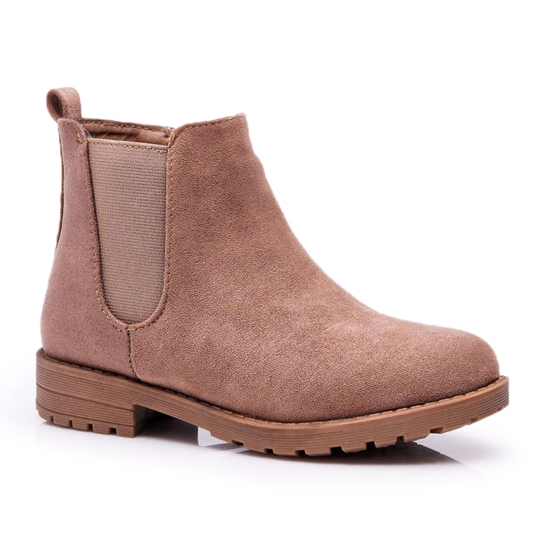 POPA Children's boots with Flat Heel Khaki Mergolo