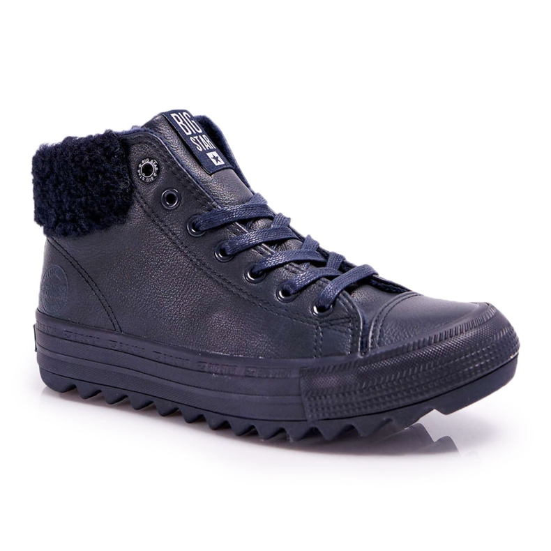 Women's Sneakers Big Star High Warm Navy EE274147 navy blue