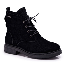 Women's Boots Workers Big Star Leather Black EE274508 Women's Boots Workers Big Star Leather Black EE274508