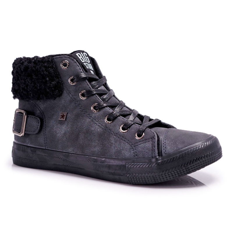 Women's Sneakers Big Star High Warm Black EE274080