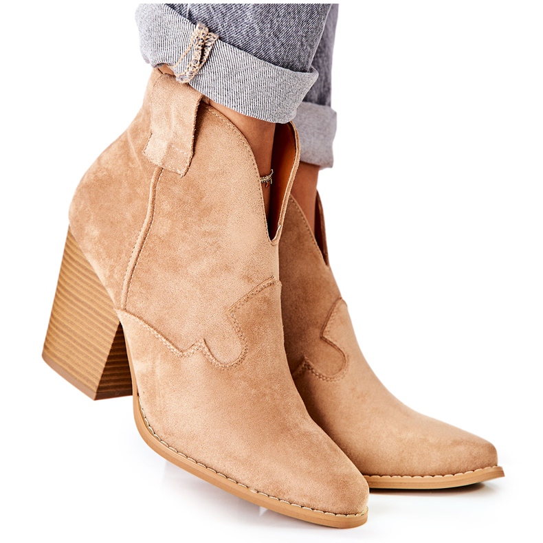 MSMG Women's Ankle boots Beige Meronet
