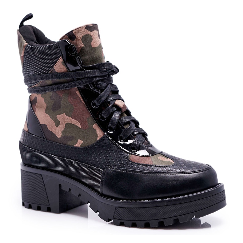 SEA Women's High Boots Black Camo Trapery Nemtere