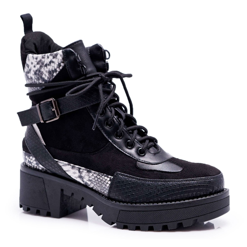 SEA Women's High Boots Snake Black Nemtere