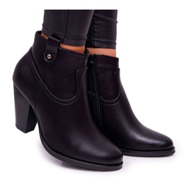 BUGO Women's Boots On A Heel Black Memphis