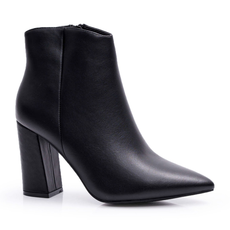 SEA Women's Boots On A Heel In Spitz Black Felino