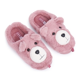 Women's Slippers With Fur Red Bear