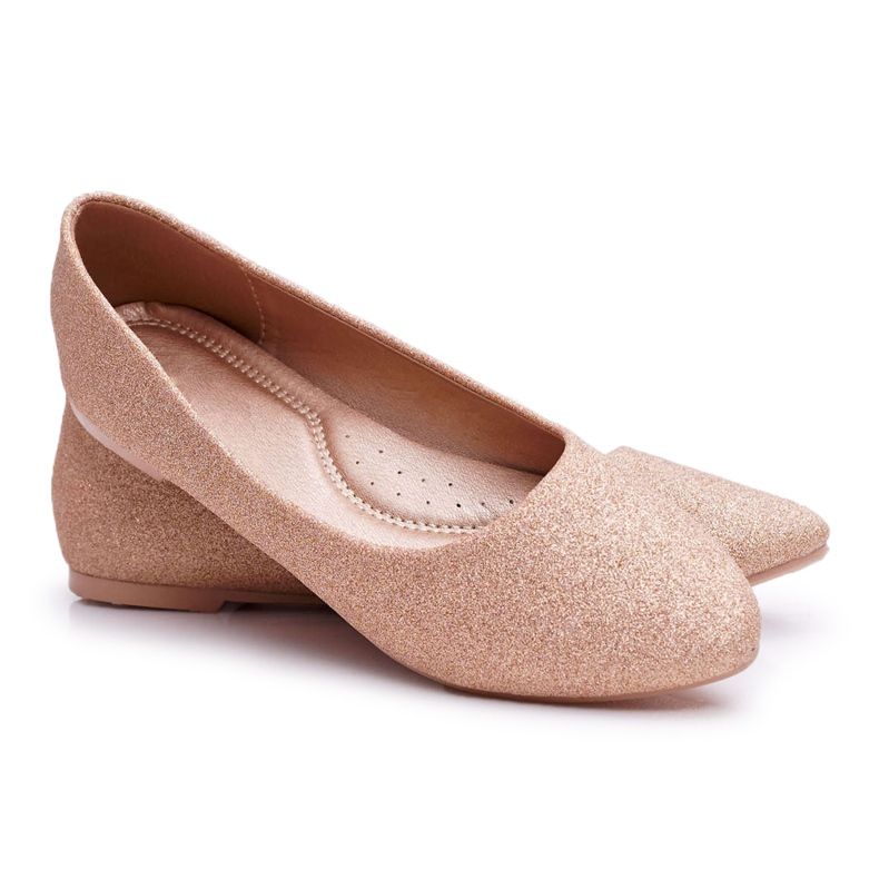 PS1 Women's Ballerinas Glitter Rose Gold Fifi golden