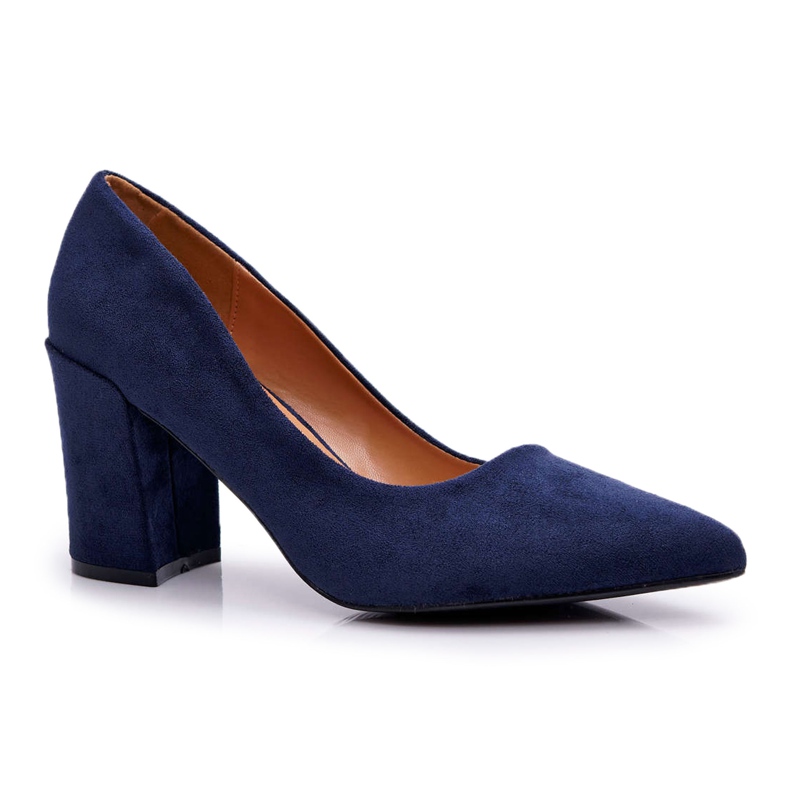 FRJ Women's Pumps On A Heel Suede Navy Blue Femmini FRJ Women's Pumps On A Heel Suede Navy Blue Femmini