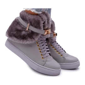 Lu Boo Gray Boots with Gisele fur grey Lu Boo Gray Boots with Gisele fur grey