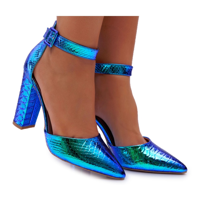 SEA Women's Pumps On Heel Opalescent Blue Magnetic multicolored SEA Women's Pumps On Heel Opalescent Blue Magnetic multicolored