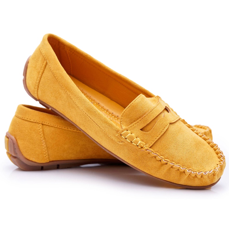 SEA Women's Yellow Loafers Suede Bolero