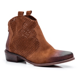 Women's Boots Brown Velor Exquisite 1166