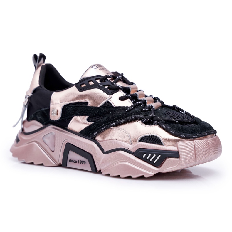 Women's Sport Shoes Big Star by Daniel Lopez Black and Gold FF274A528 yellow