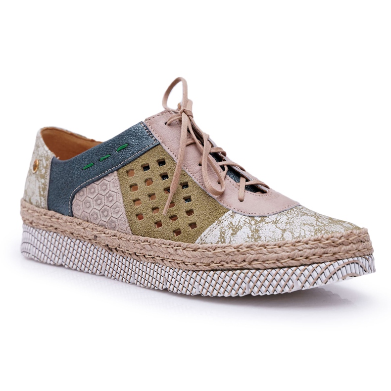 Women's Brogues Maciejka Leather Green 03339-09