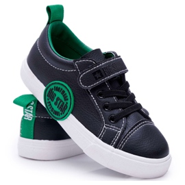 Children's Shoes Sneakers Big Star With Velcro Black FF374087